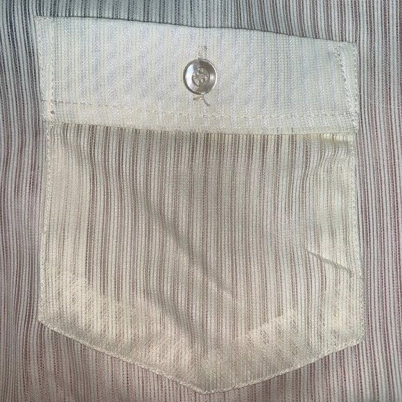 Jean Phillipe 60's Yellow Mesh Men's Button Up - Picture 3 of 4